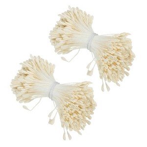 Unique Bargains DIY Craft Handmade Decorative Double Heads Artificial Flower Stamens 680 Pcs - 1 of 4