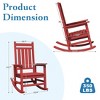 Hyleory HDPE Modern Resin Outdoor Rocking Chair, Patio Adirondack Chair for All Seasons - 4 of 4