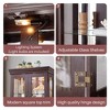 Wooakway 71"H Antique White Wood Lighted Glass Display Cabinet with Bulb Included for Living Room Kitchen Pantry - 4 of 4