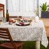 Design Imports  Stone Floral Print Outdoor Tablecloth With Zipper 60X84 - 4 of 4