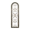 Wood Scroll Arched Window Inspired Wall Decor with Metal Scrollwork Relief Brown - Olivia & May - 4 of 4