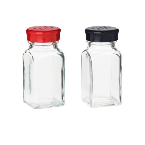 Joyjolt Revere Durable Glass Salt Pepper Shaker - Set Of 2 Elegant