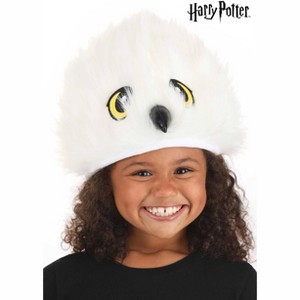 HalloweenCostumes.com One Size   Hedwig Plush Hat for Kids and Adults | Harry Potter Costume Accessory, Black/White/Yellow - 1 of 4