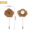 Unique Bargains Camellia Boutonnieres Pins for Formal Party Easy to Use Artificial Flowers 12pcs - 2 of 4