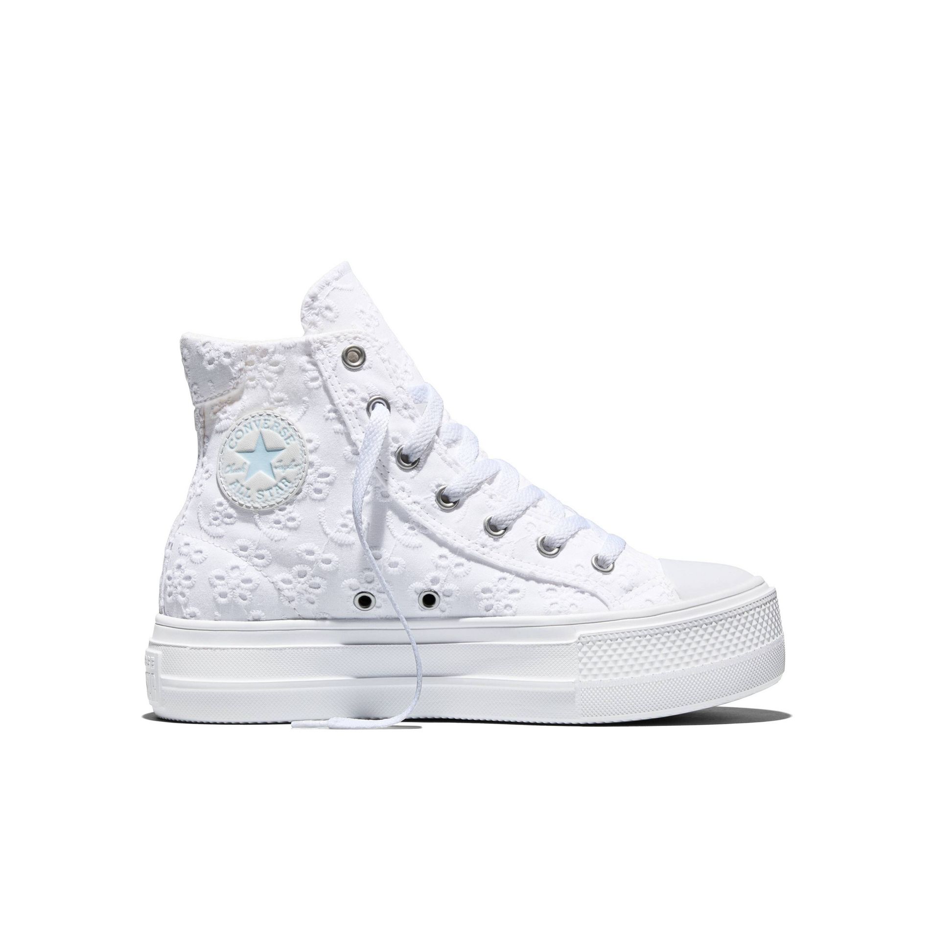 Converse Kids' Platform High Top Sneakers - Cream