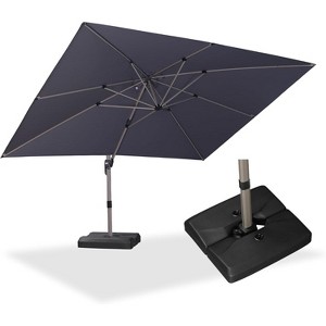 PURPLE LEAF Deluxe Aluminum Outdoor Patio Umbrella Square Cantilever Umbrellas - 1 of 4