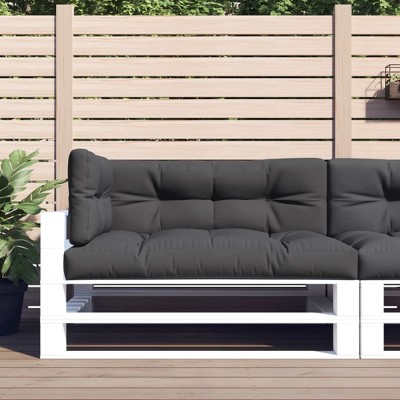 vidaXL Pallet Cushion Set of 3 Anthracite 100% polyester