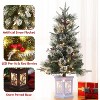 Dobleepy 3Ft Pre-Lit Christmas Tree with 78 LED Lights, Snow Flocked Artificial Tabletop Tree with Base - 2 of 4