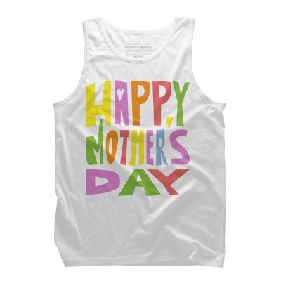 Men's Design By Humans Happy Mother's Day Colorful Text By Yunta Tank Top
