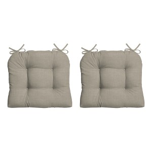 ARDEN earthFIBER Outdoor Wicker Chair Cushion, 2 Pack, 20 x 18, Water Repellent, Fade Resistant 20 x 18, Sandbar Taupe Texture - 1 of 4