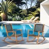 Aortzio 24.68“W 2-piece Outdoor Wicker Rocking Chair - 2 of 4