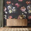 Tempaper & Co. 108"x78" Moody Painted Blooms Peel and Stick Wall Mural Black - 3 of 4