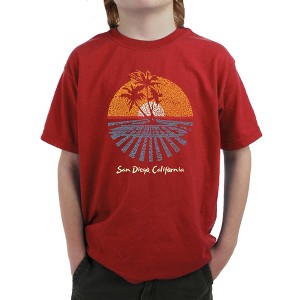 LA Pop Art Boy's Word Art T-shirt - Cities In San Diego - 1 of 4