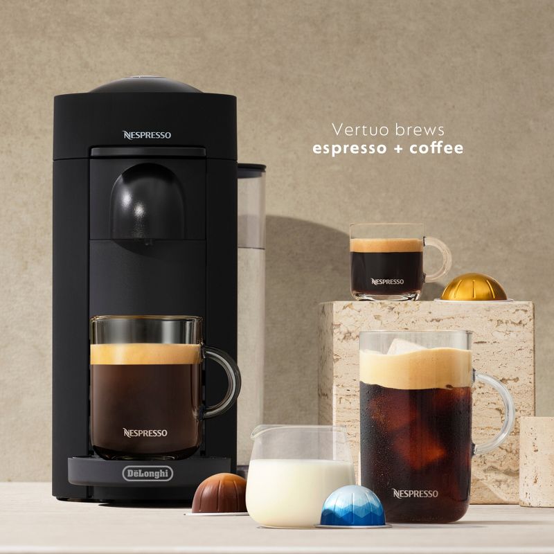 Nespresso VertuoPlus Coffee Maker and Espresso Machine by DeLonghi Black Matte, 3 of 16