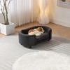 Pet Sofa,Luxury Dog Beds With Solid Wood Legs And Bent Wood Back,Dog Couch Bed,Affordable Dog Kennel,Unique Dog Beds-Cuddlewood - 4 of 4
