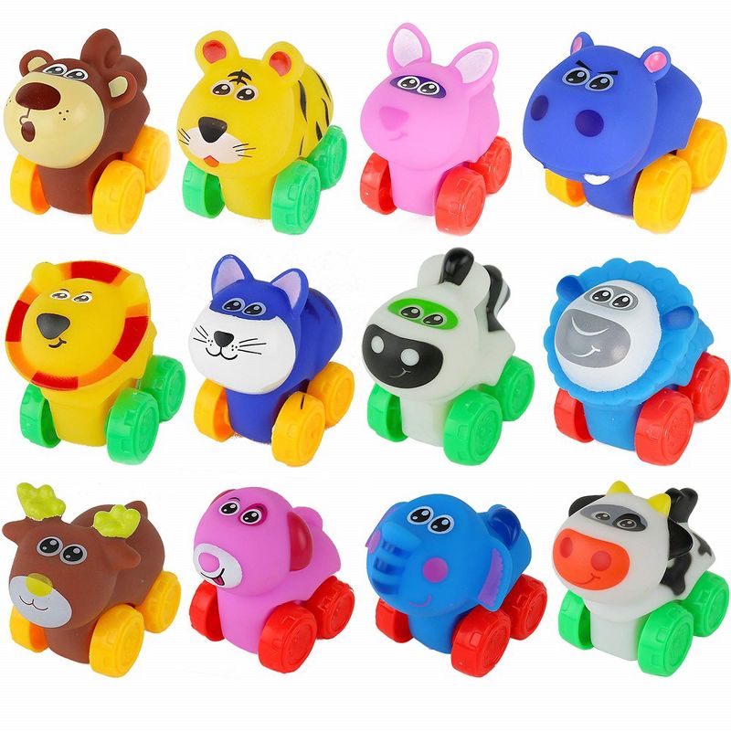 Big Mo's Toys Soft  Animal Baby Cars - 12 Pack, 1 of 4