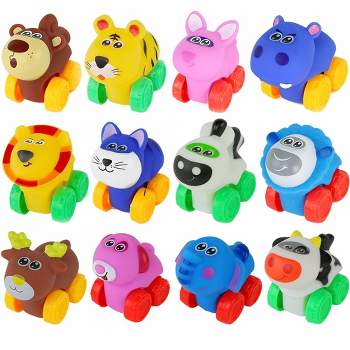 Big Mo's Toys Soft  Animal Baby Cars - 12 Pack
