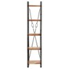 vidaXL 5-Tier Bookcase 15.7"x11.8"x70.9" Solid Acacia Wood - 2 of 4