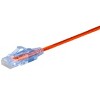 Monoprice SlimRun Cat6A Ethernet Patch Cable - Network Internet Cord - RJ45, Stranded, UTP, Pure Bare Copper Wire, 30AWG, 2ft, Orange, 10-Pack - 2 of 4
