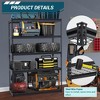 Heavy Duty Storage Shelves, 5 Tier Garage Storage Shelving Unit, Metal Utility Rack with Adjustable Shelves - 4 of 4