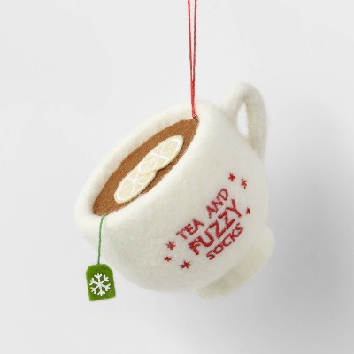 Felt Tea and Fuzzy Socks Cup Christmas Tree Ornament - Wondershop™