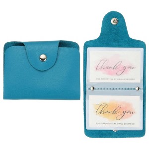 Unique Bargains Leather Slim ID Card Business Card Holder Wallets with 24 Slots 4" x 3" 2 Pcs - 1 of 4