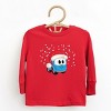 Leo the Truck Santa Hat Snow - Toddler Long Sleeve Graphic Tee - 2 of 3