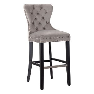 WestinTrends 29" Tufted Velvet Counter Stool - 1 of 4