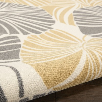 Handmade Rectangular Gray Synthetic 78" Outdoor Area Rug