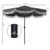 Aghana Digitals 8.7FT Cream White Patio Umbrella with UPF 50+ Protection, 8 Steel Ribs & Vented Top - 4 of 4
