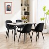 YOUNIKE Modern Upholstery Leather Dining Chairs Set of 2 Armless Kitchen Dining Room Chair Makeup Nail Tech Chair 19.29"Wx24.02"Dx33.07"H - 4 of 4