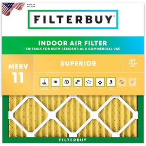 Filterbuy 21x21x1 Air Filter (1-Pack), Pleated MERV 11 Allergen Defense Replacement HVAC AC Furnace Filters (Actual Size: 20.88 x 20.88 x 0.75) - 1 of 4