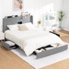 COMHOMA Metal Platform Bed Frame with Headboard,  3 Storage Drawers, Type-C&USB Ports - 2 of 4