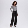 Women's Long Sleeve Rib-Knit Contrast Collared Top - A New Day™ - 2 of 3
