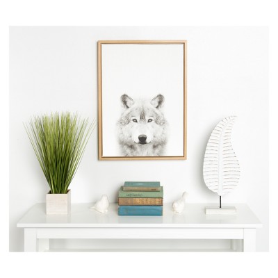 Sylvie Wolf Black and White Framed Canvas Wall Art