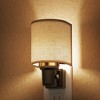 YANSUN 2-Pack 1W Plug-In Light Sensor Night Lights with Gold Ring Fabric Shade, Warm Light 2700K, Slide Dimming (0%-100%) - 2 of 4
