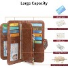 BEAFUP Women's Wallet,Vintage PU Leather Wallet RFID Blocking Large Capacity Credit Card with Zipper Coin Pocket and ID Window - 4 of 4