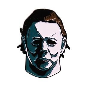 Trick or Treat Studios Adult Halloween 1978 Michael Myers Mask Enamel Painted Lapel Pin - White - 1 of 1