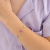Girls' Multicolored Bezel Heart CZ Bracelet Sterling Silver - In Season Jewelry - 3 of 4