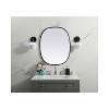 Elegant Lighting Metal Frame Oval Mirror 24x30 Inch in Black - 2 of 4