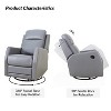 Ofelia Upholstery Wingback Swivel Recliner for Bedroom and Living Room |Artful Living Design - 3 of 4