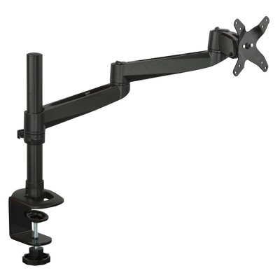 Mount-It! Premium Monitor Desk Mount Arm for Single Computer Screen | Heavy Duty Clamp and Grommet Base | VESA 75x75 and 100x100 (mm) Fits 24 - 32 in.