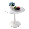 Maggift Patio End Tables, Modern Decorative Side Tables, Stylish Design for Patio, Living Room, Indoor and Outdoor Use, White, 31.5"*31.5"*29.5" - 4 of 4