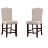 NicBex Set of 2 Dining Chair Modern Upholstered Cushion Seats Accent Chair Dining Room Furniture Nailheads Trim Chair,Beige - 3 of 4