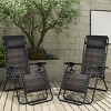 Tangkula 2PCS Mix Brown Folding Recliner Patio Rattan Zero Gravity Lounge Chair W/ Headrest - 2 of 4