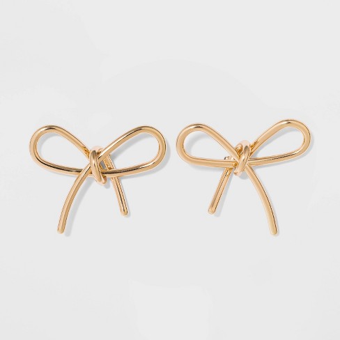 SUGARFIX by BaubleBar Gold Bow Earrings - Gold - image 1 of 3