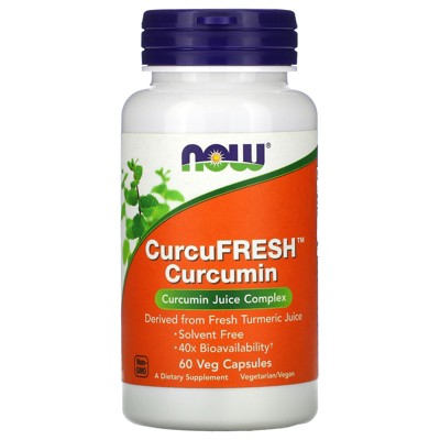 Now Foods CurcuFresh Curcumin, 60 Veg Capsules, Herbal Supplements