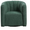 NicBex Swivel Chair with Ottoman, Modern Arm Chair with Boucle Fabric and Solid Wood Base, Accent Chair for Living Room - 4 of 4