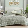 BAGOKIE 7pc Wildflower Puff Bed in a Bag King Size Comforter Set for All Season, Green Tea - 2 of 4
