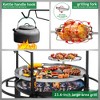 FURNIinspire Outdoor Grills, Griddles and Smokers Professional Round Charcoal Grill, Outdoor BBQ System for Patio, Black, 26.78"*24.6"*11.42" - 4 of 4